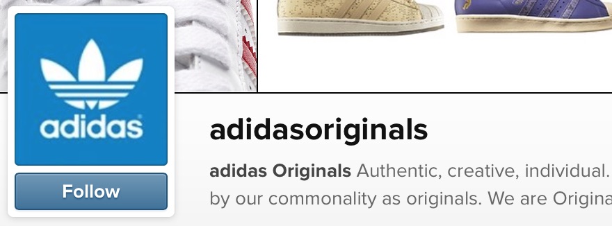 У аккаунта Adidas нет верификации